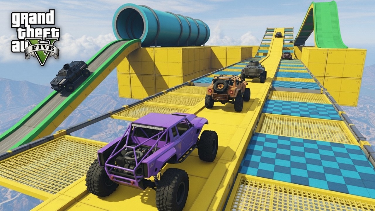 GTA 5 赛车跑酷比赛｜100% 专业玩家睡觉时也完成挑战！