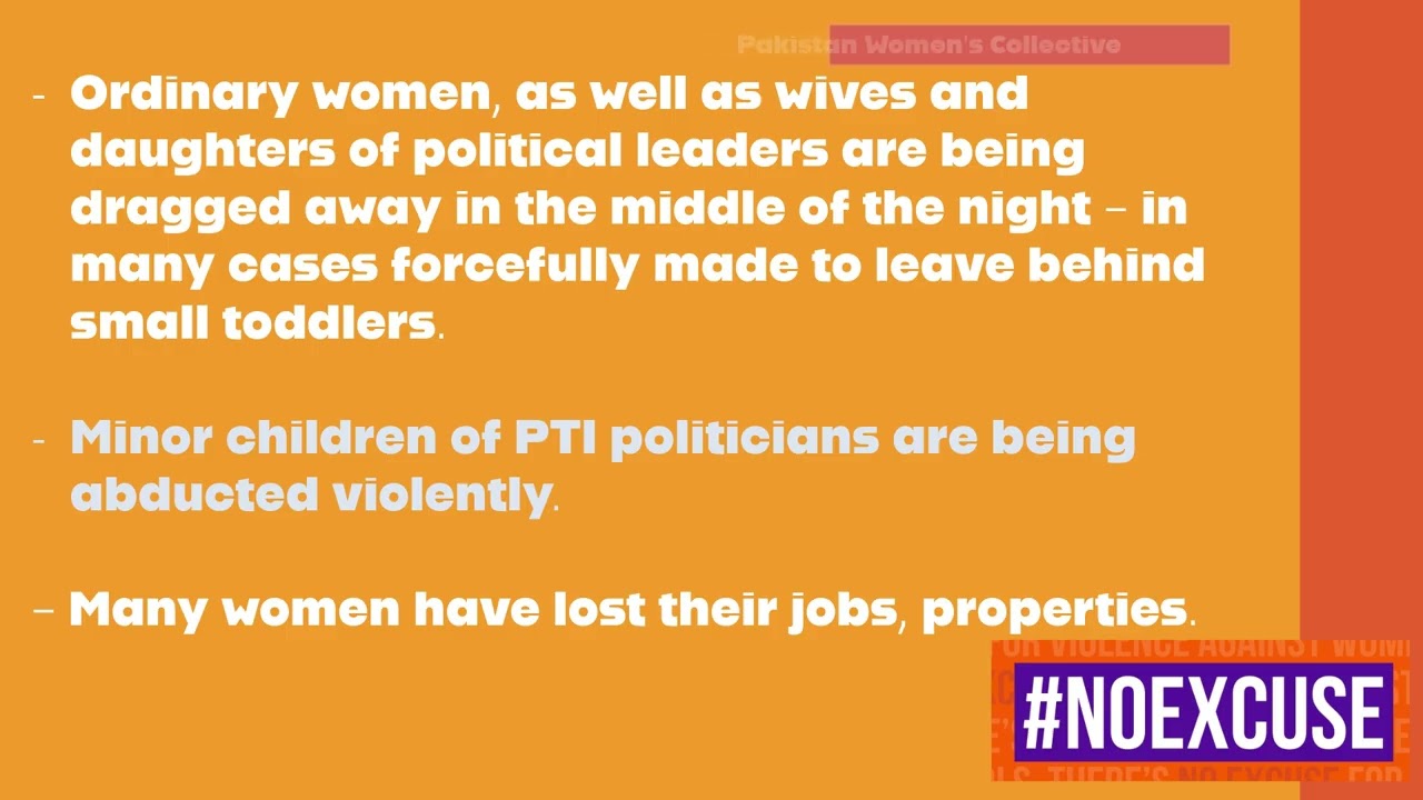 In Solidarity with Female Political Prisoners in Pakistan