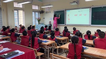 Tiết dạy thi Giáo viên giỏi môn học vần đạt giải nhất cấp Thị xã