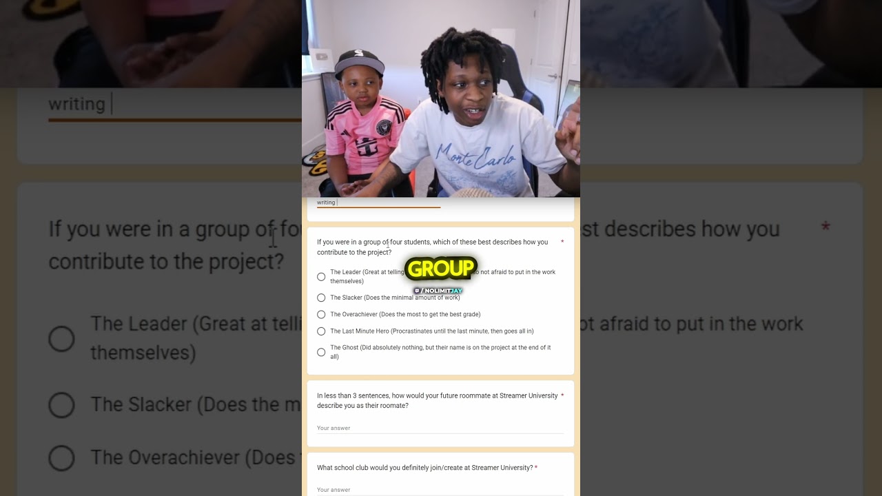 lil bro applies to streamer university