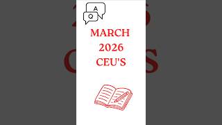 MARCH 2026 CEU'S #cpctraining #medicalbillingandcoding #aapc #cpc