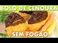 Bolo de cenoura SEM FOGÃO | SURPREENDENTE | CRU, Sem óleo, farinha, ovo, LACTOSE e fermento | VEGANO