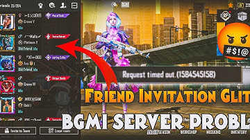 Invite Option Not Showing in bgmi | Request timed out bgmi | How to Fix Invite option not showing