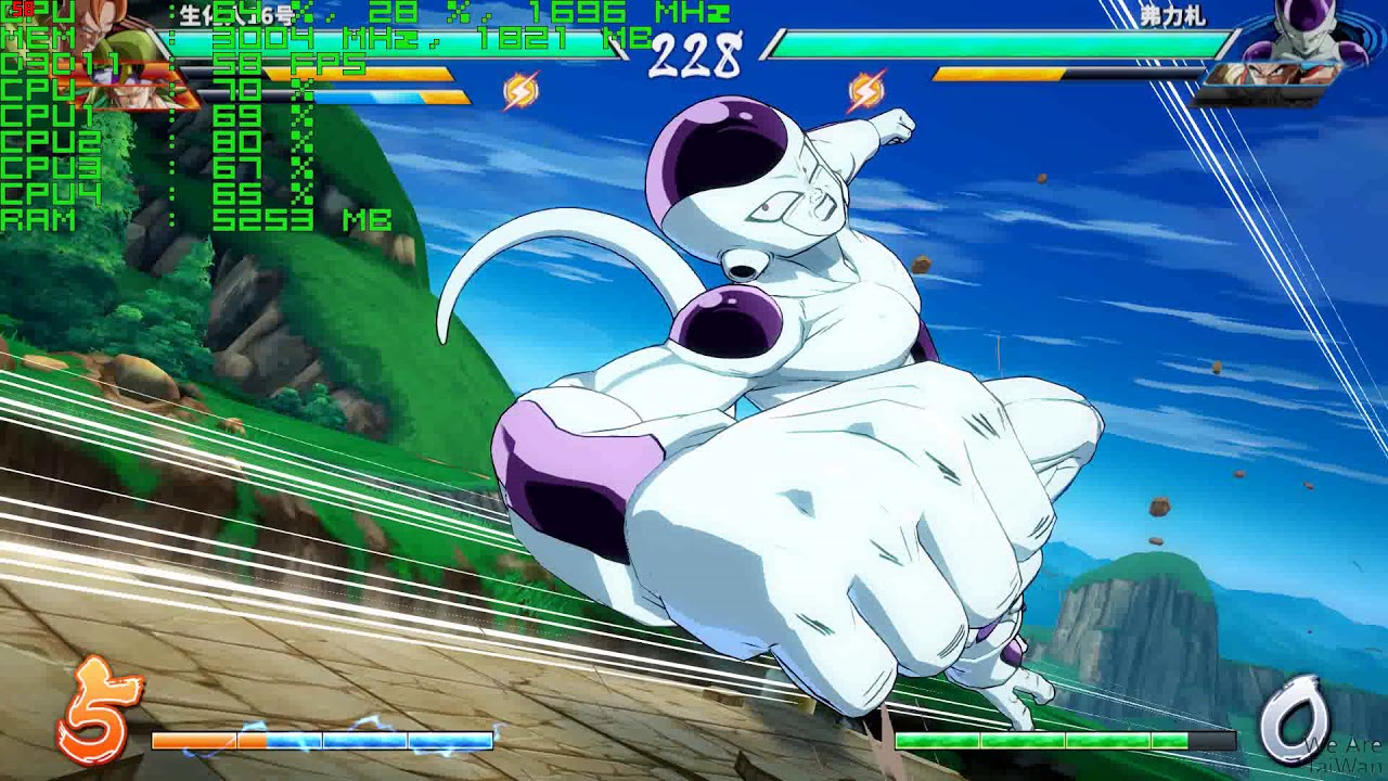 i3-4130&ddr3 8g&GT1030 test Dragon Ball Fighter Z 1080p Ultra