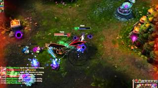 Yasuo ulting while stunned by Syndra's Q+E