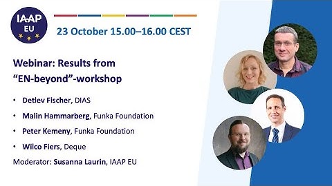 Webinar: Results from “EN-beyond”-workshop 23 October 2025