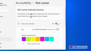 Tekstcursorindicator inschakelen in Windows 11