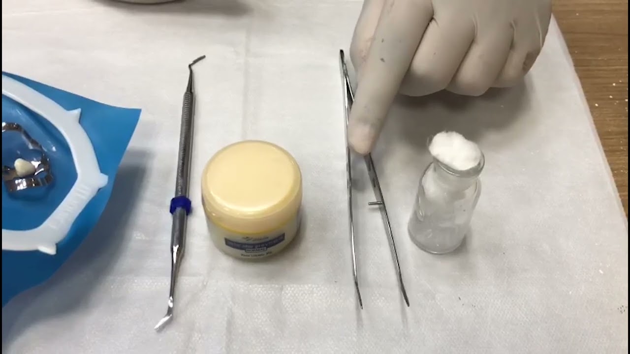 manipulação e aplicaçao do hidróxido de cálcio / odontologia