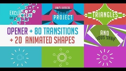 After Effects Template -  80 Transitions with Opener + 20 shapes
