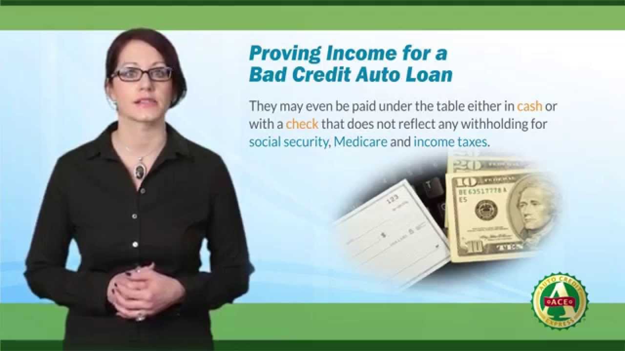 Proving for a Bad Credit Car Loan YouTube