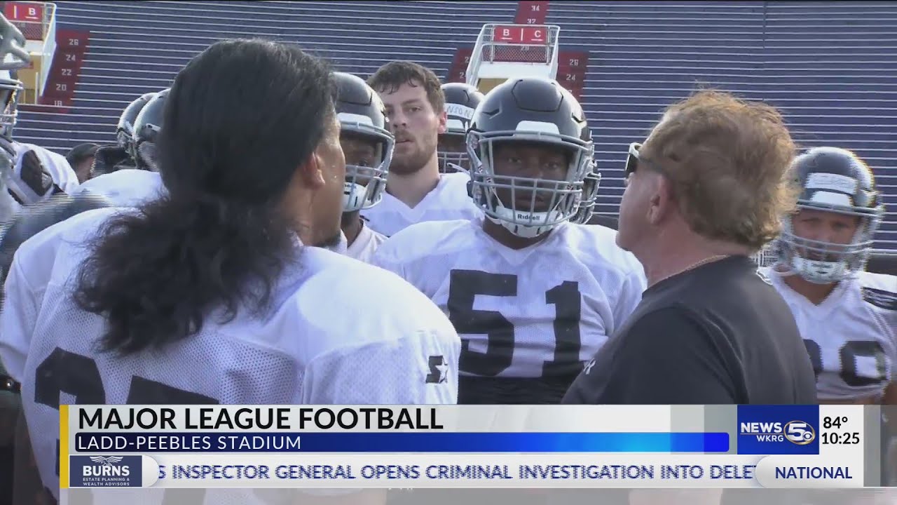 Major League Football practices start in Mobile