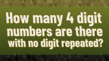 How many 4 digit numbers are there with no digit repeated?