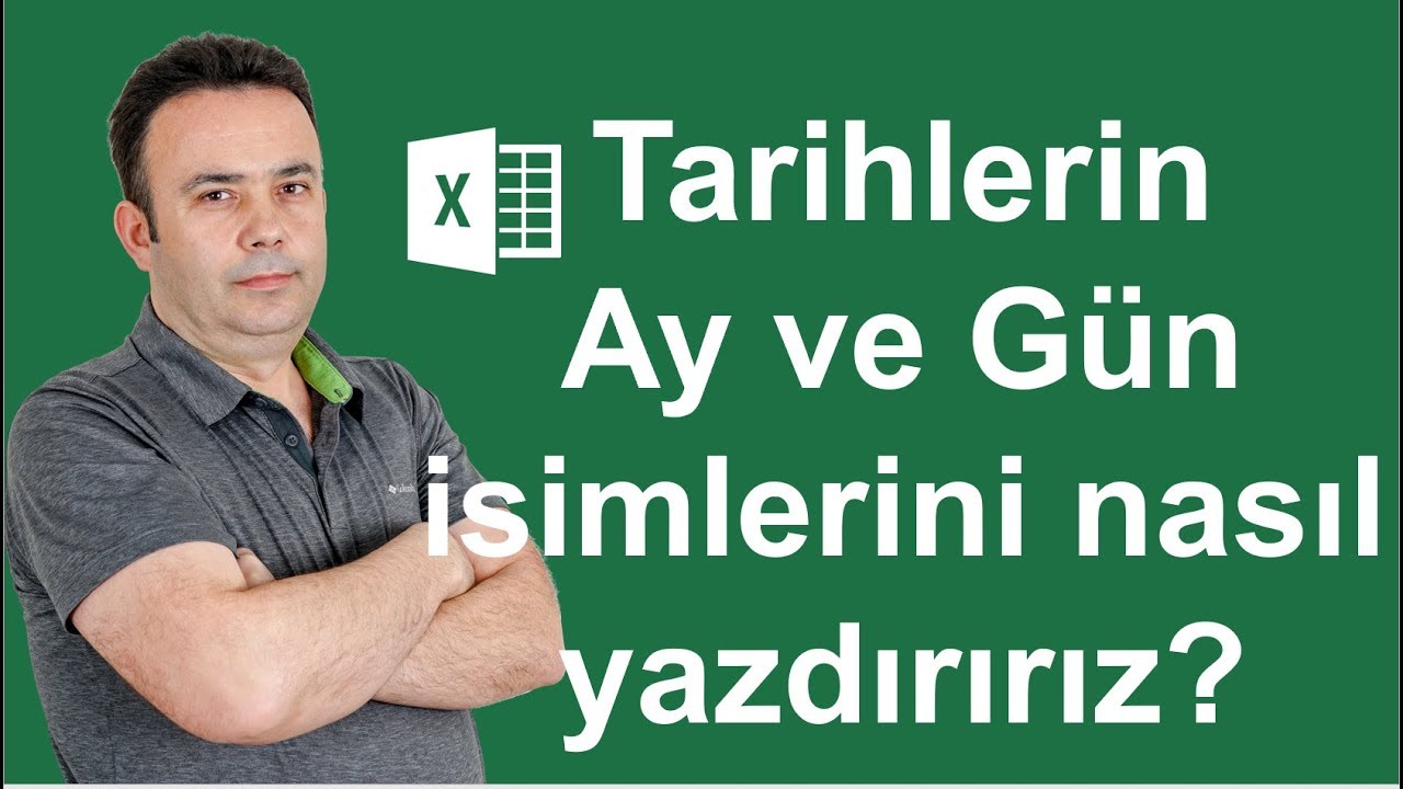 Excel'de Metneçevir işlevi ile Tarihlerin ay ve gün isimlerini bulmak-432.video | Ömer BAĞCI