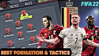 FIFA 22 Belgium team best formation, tactics & instructions | Best national team in kick off