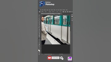 How to move standing train using of radial blur in Photoshop