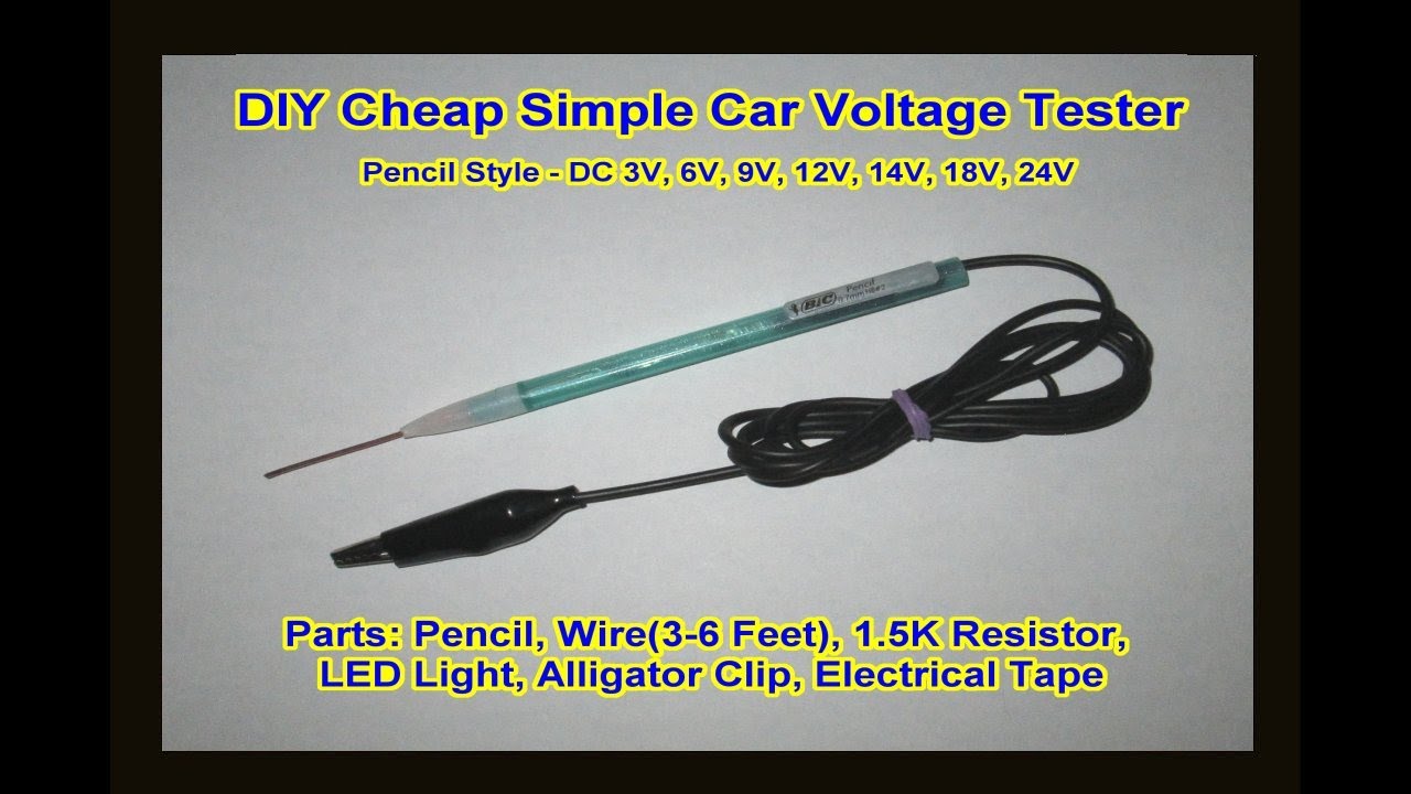 Qiilu Car Test Pen,6-12-24V Car Auto Electrical Voltage Test Pen Light Lamp Circuit Tester Detector Probe 