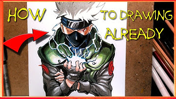how to draw kakashi with chidori