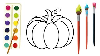 How to draw a pumpkin? Как нарисовать тыкву?