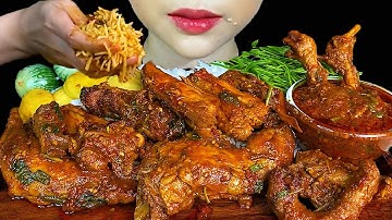 MUKBANG CHICKEN CURRY||LOCAL CHICKEN CURRY * SPICY THE WHOLE CHICKEN *