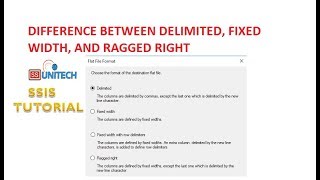 Flat File Formats in SSIS | difference between Flat File Formats in SSIS | SSIS Tutorial Part 6