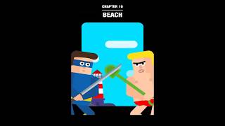 Mr Ninja Chapter 10 Beach Level 181-200. 3 Stars screenshot 1