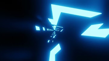 Abstract Background Video 4k VJ LOOP NEON Blue Sci-Fi Triangle Tunnel  Calming RGB Gaming Light