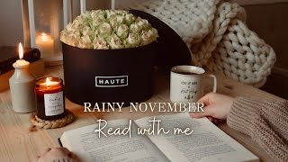 Rainy November READ WITH ME 🌧 1hr ambient rain on window and emotional piano, study, relaxation
