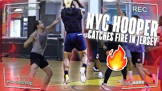 NYC HOOPER GOES CRAZY VS TRASH TALKER 5V5 IN NEW JERSEY BASKETBALL RUN