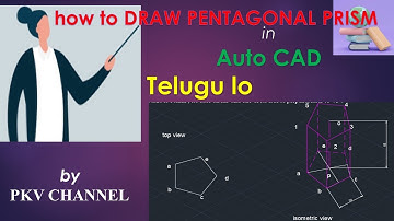 isometric view of pentagonal prism