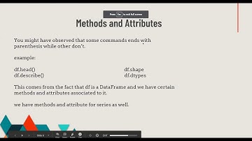 Methods and Attributes | Pandas for Python | Basics