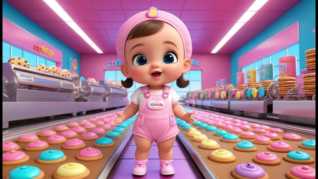 Cookie Factory Learning Song 🍪🏭 – Fun Counting & Baking Rhyme for Kids