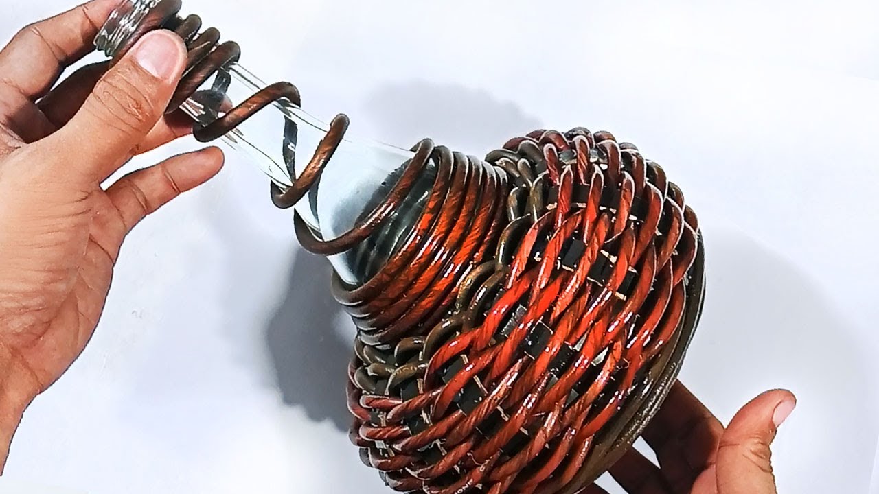 Reshaping Bottle and Recycling Old Unused Cables / Wires To Create a ...