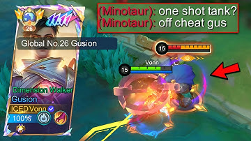 TANK DESTROYER?! GUSION BUILD TO MAXIMIZE DAMAGE EASILY BURST ANY HERO!😱