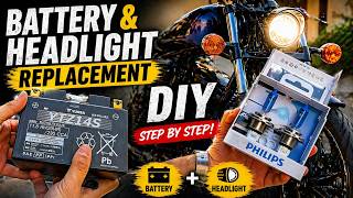 Motorcycle Battery Replacement Headlight Bulb Change Full Diy Guide Easy Fix At Home
