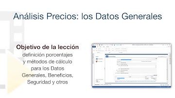 Tutorial de PriMus - Análisis Precios: los Datos Generales - ACCA software