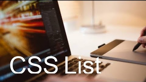 CSS Tutorial List