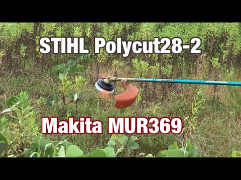 STIHL Polycut 28-2 Makitaで試刈り - YouTube