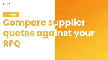 How to compare supplier quotes against your RFQ on TranZact?