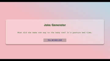 Joke Generator | using HTML CSS Javascript | With source code
