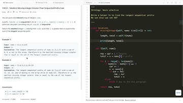 leetcode 10031  Smallest Missing Integer Greater Than Sequential Prefix Sum  - basic practice