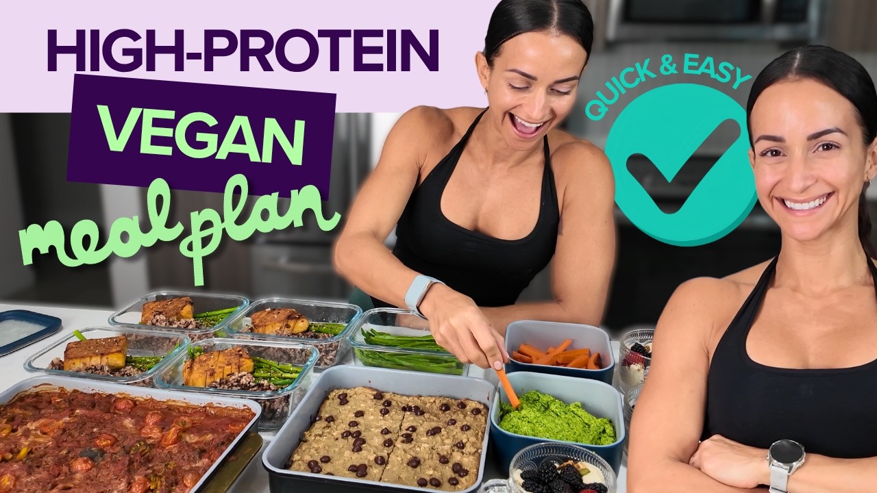 Easy High-Protein Vegan Meal Prep + Free Meal Plan Guide