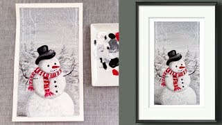 snowman acrylic painting easy christmas acrylics