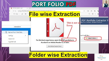 Extraction of Portfolio PDF Files - FILEWISE and FOLDERWISE | Multiple Folder in one Time-TARD
