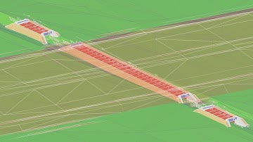Placement in AutoCAD of a 3D culvert on the 3D drawing of the project, land and in the section