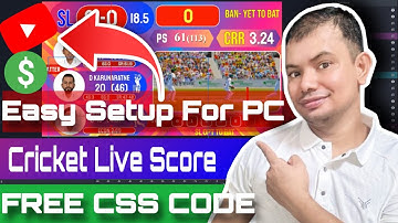 OBS Free PRO CSS Codes For Live Cricket Score : FREE