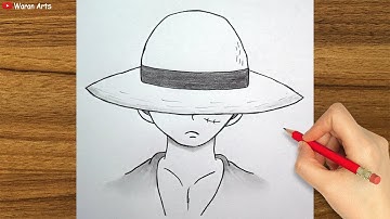 Easy Anime Drawing || How to draw (One Piece) Luffy step-by-step || Easy Drawing for Beginners