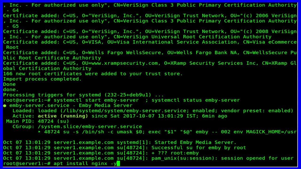 How To Install Emby Media Server on Debian 9.1 Stretch - YouTube