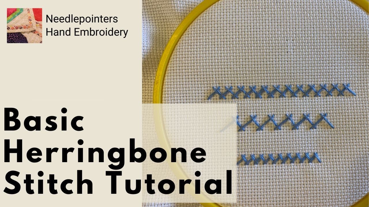 Herringbone Stitch (Embroidery Stitch) YouTube