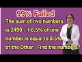 Genius Olympiad Question : Percentage 