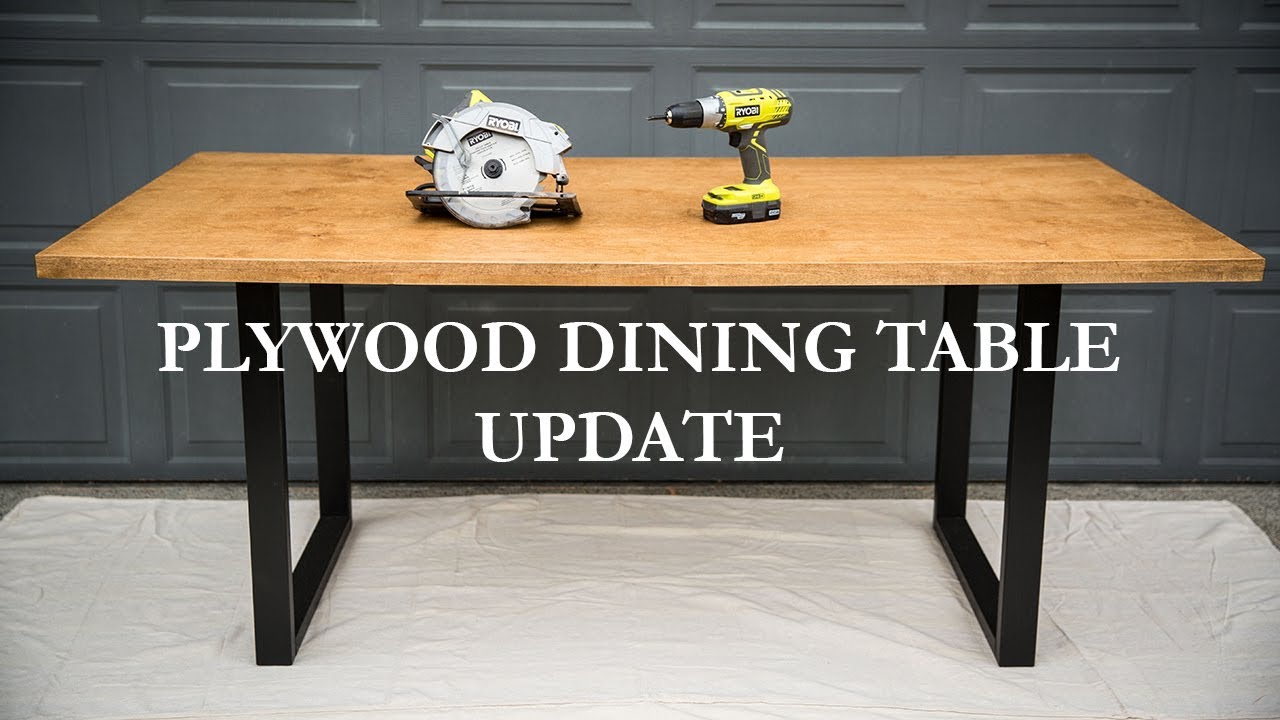 UPDATE - DIY Plywood Dining Table - YouTube